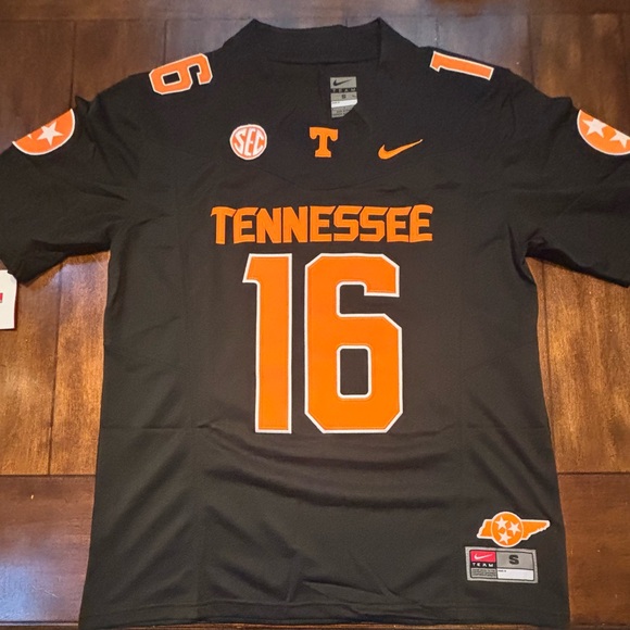 University of Tennessee Peyton Manning Blackout-Mode #16 Adult Small Jersey NWT - Picture 1 of 4